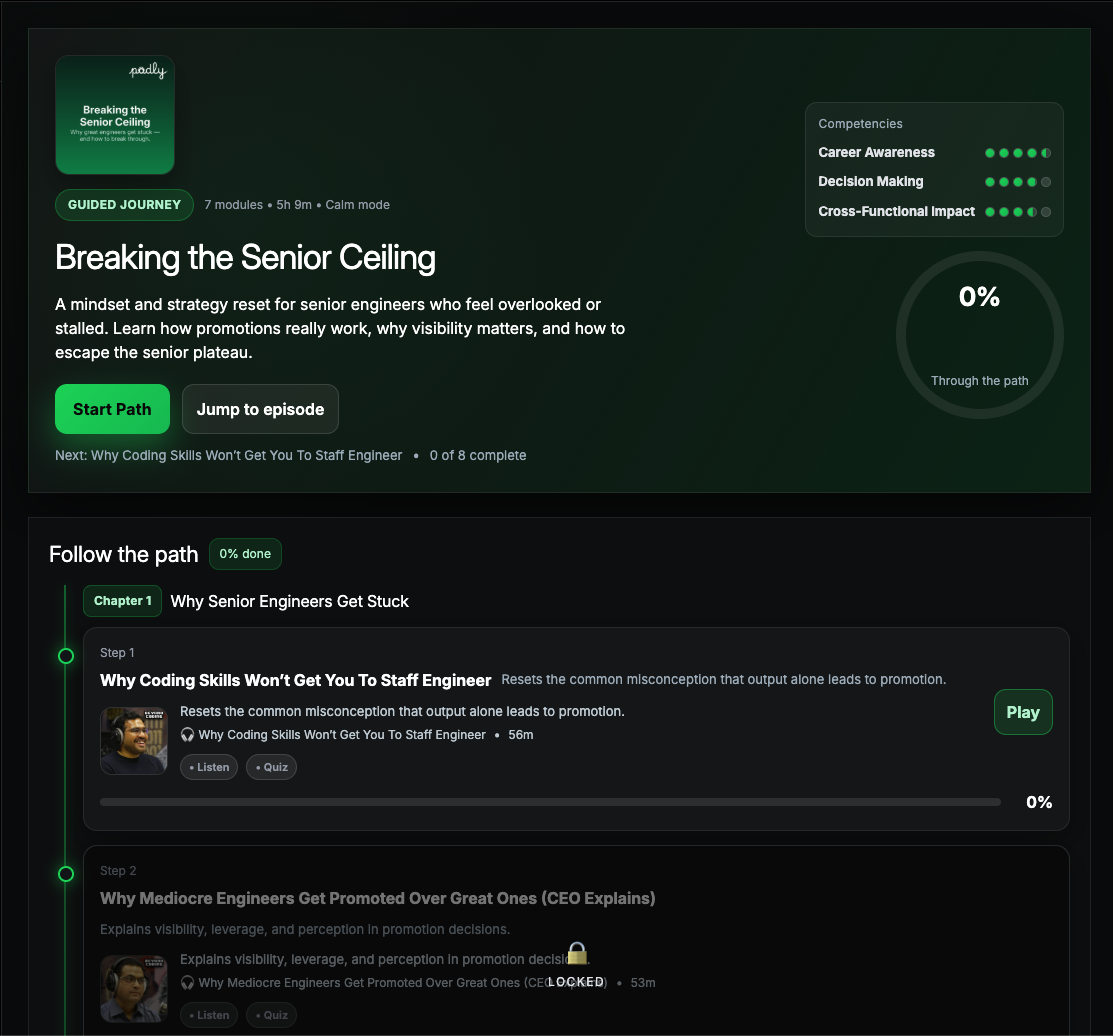 Podly learning paths